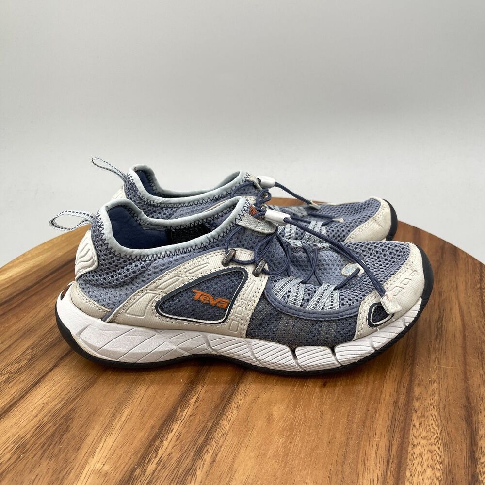 Teva Churn Shoes Womens Size 7.5 Blue Gray Water Mesh Hiking Trail Outdoor